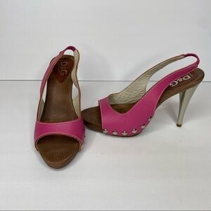 D&g Leather and Wood Heels